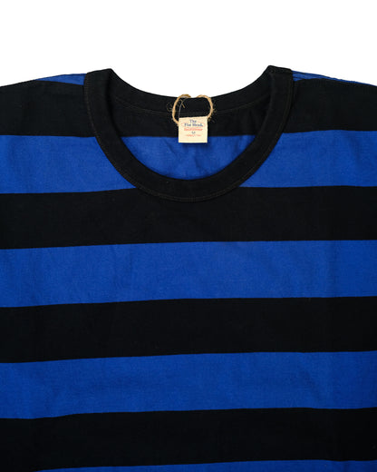 The Flat Head BORDER L/S T-Shirt BTL-08W BLACK BLUE  Size M