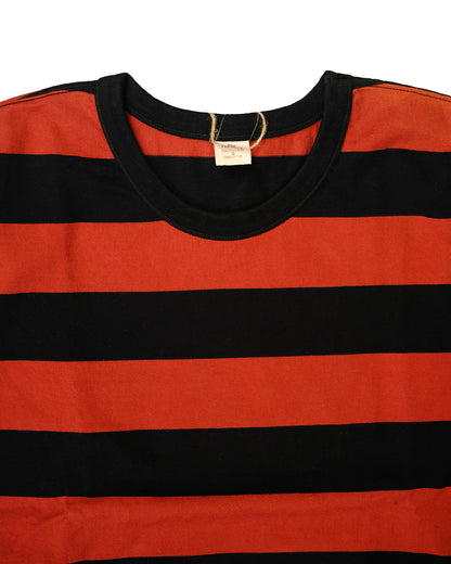 The Flat Head BORDER L/S T-Shirt BTL-08W BLACK RED