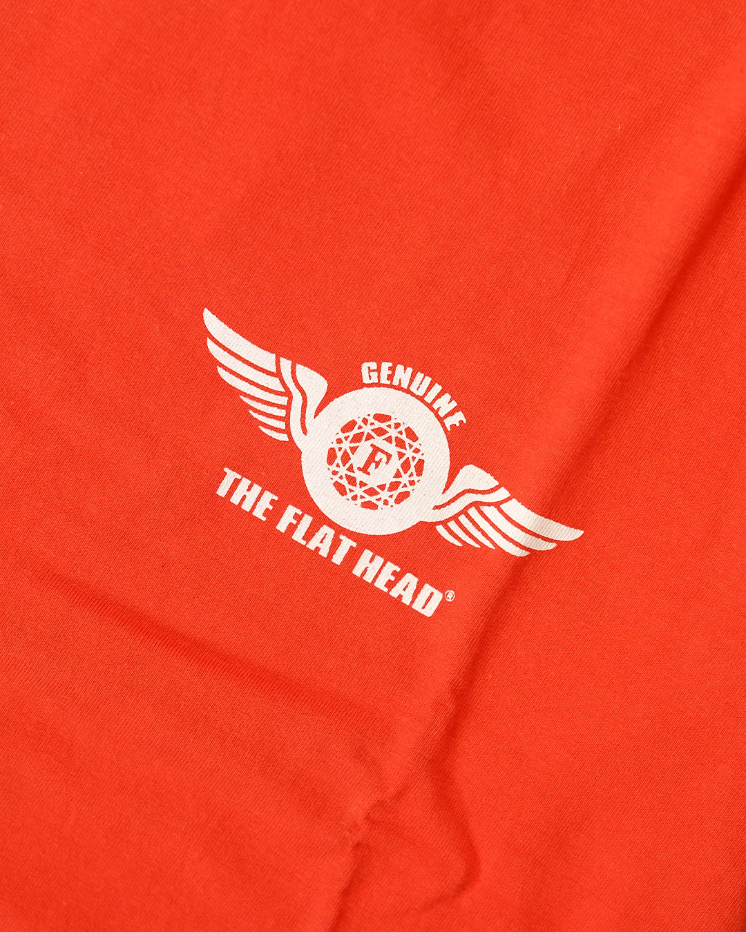 The Flat Head T-Shirt THC 119W TRADEMARK RED