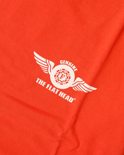 The Flat Head T-Shirt THC 119W TRADEMARK RED