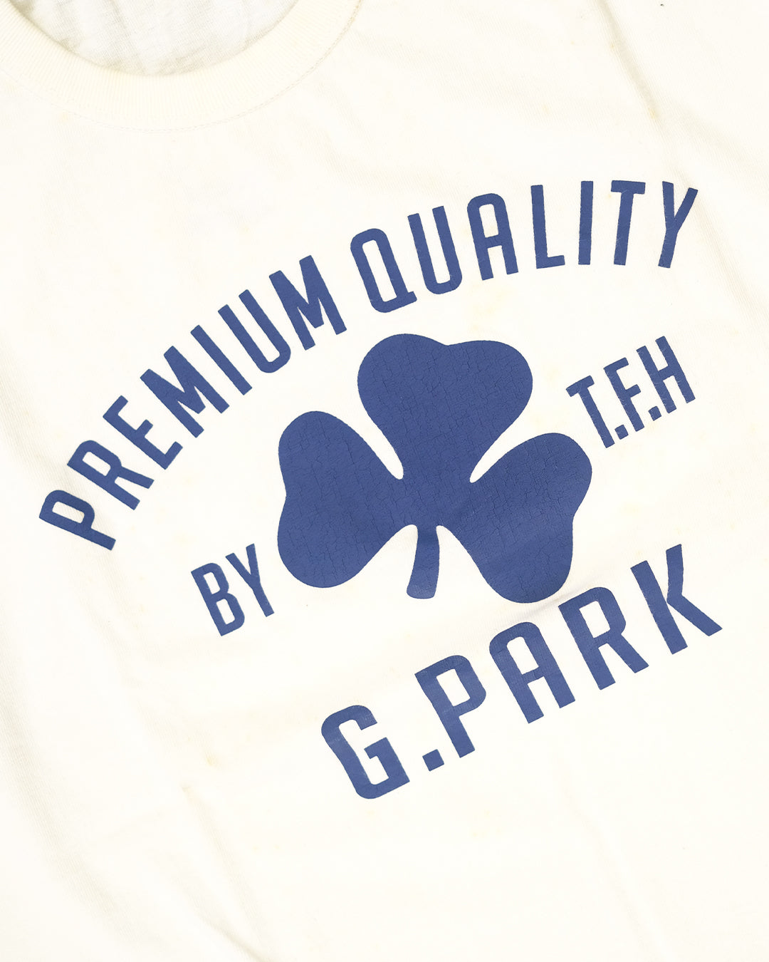 The Flat Head T-Shirt TD-44W G PARK WHITE