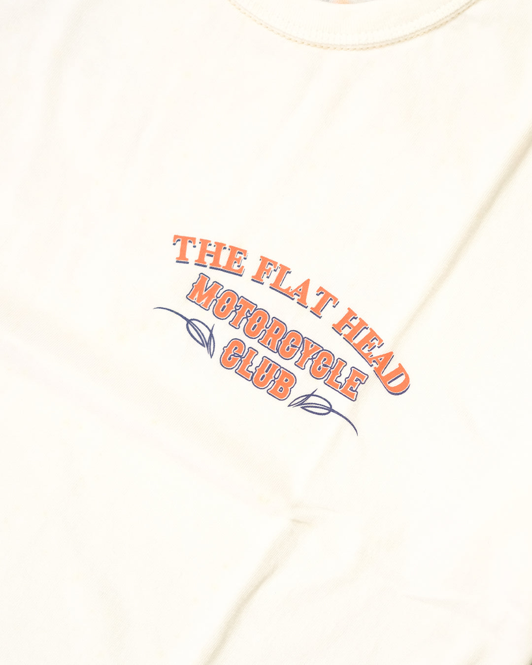 The Flat Head T-Shirt THC 164W FHMC WHITE ORANGE