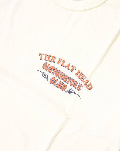 The Flat Head T-Shirt THC 164W FHMC WHITE ORANGE