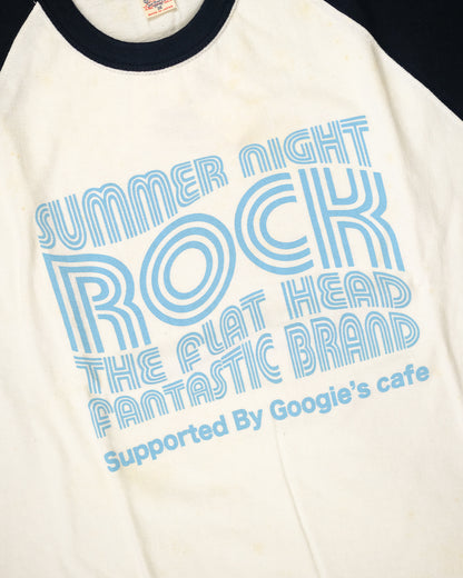 The Flat Head T-Shirt BR-14W ROCK WHITE BLACK