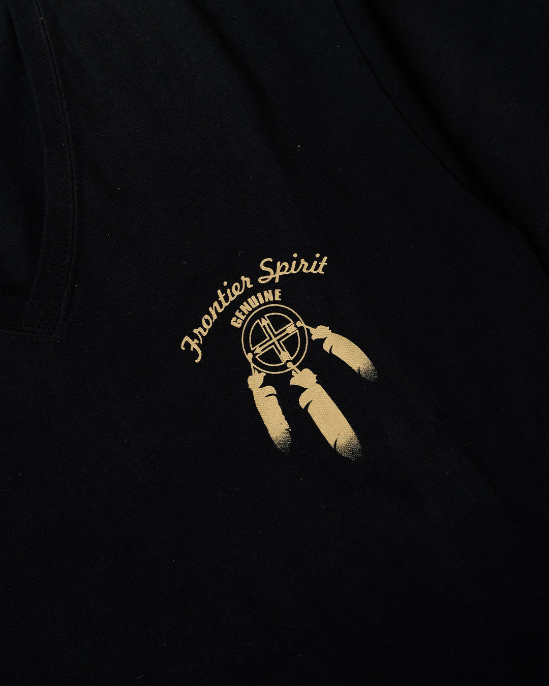 The flat head Tshirt Frontier spirit genuine black
