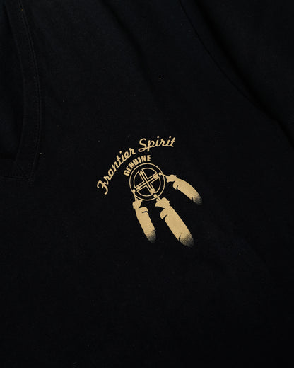 The flat head Tshirt Frontier spirit genuine black