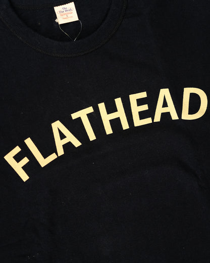 The Flat Head Border L/S T-Shirt BTL 09W BLACK BLUE Size XL