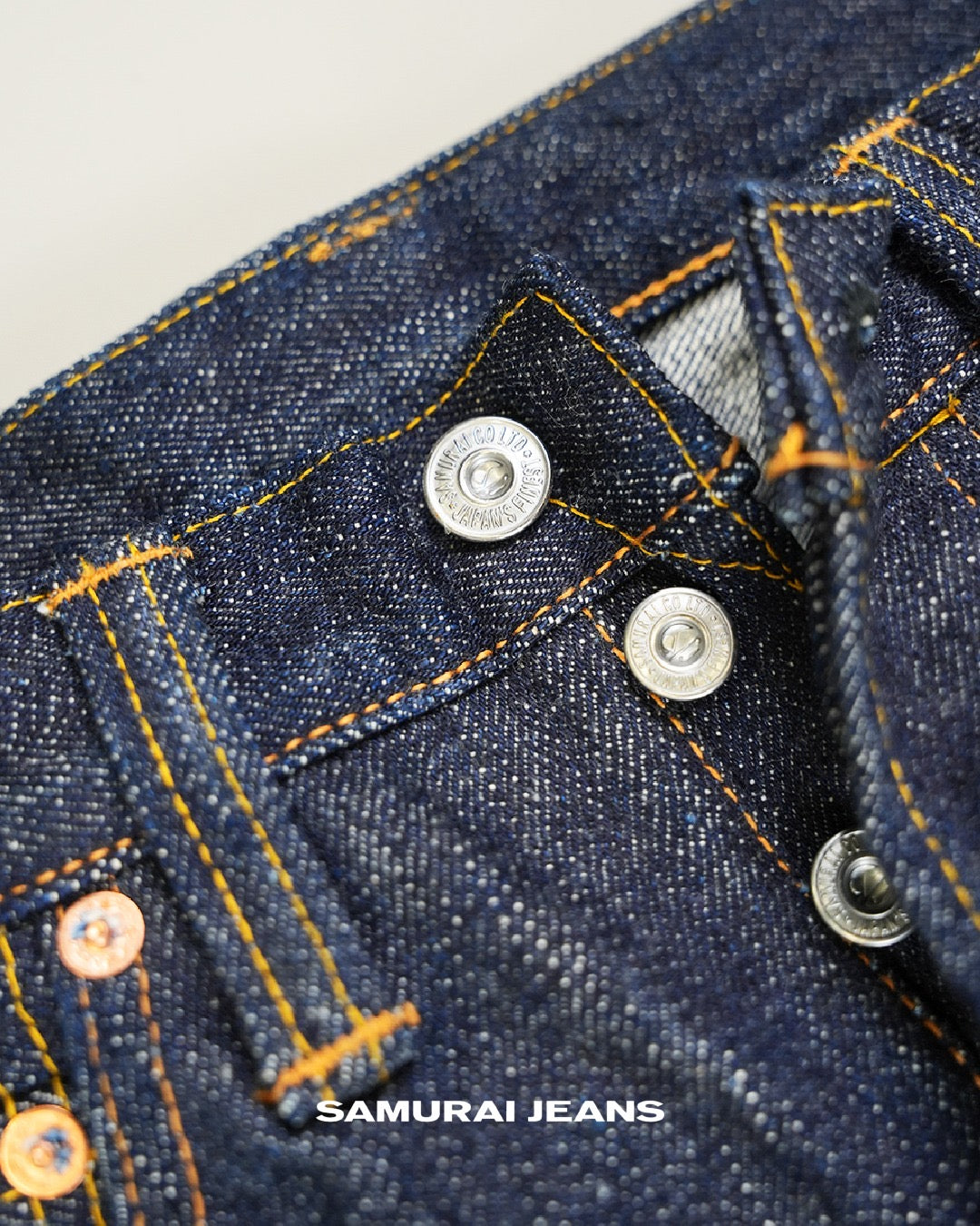 Samurai Jeans S710XX 19oz Ⅱ Slim Straight Fit Yellow Paint