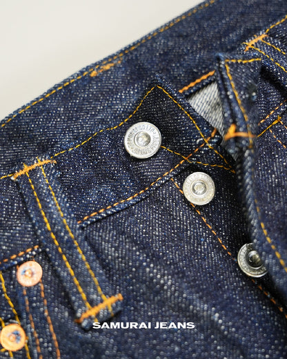 Samurai Jeans S710XX 19oz Ⅱ Slim Straight Fit Yellow Paint