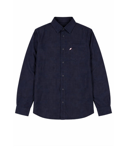 Pure Blue Japan Jacquard Patchwork Shirt long sleeve shirt 2239-ID