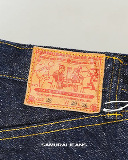 Samurai Jeans S3000VX II 17 oz Relax Straight Yellow Paint