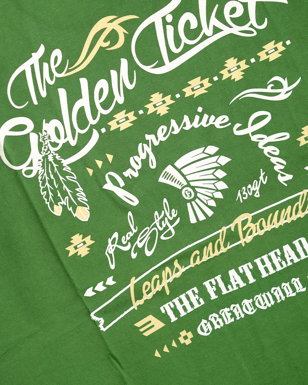 The Flat Head T-Shirt THC 163W GOLDEN TICKET GREEN