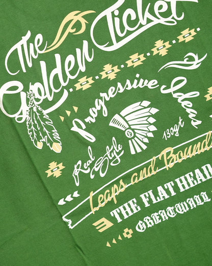 The Flat Head T-Shirt THC 163W GOLDEN TICKET GREEN