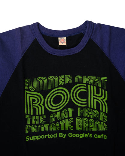 The Flat Head T-Shirt BR-14W ROCK BLACK NAVY