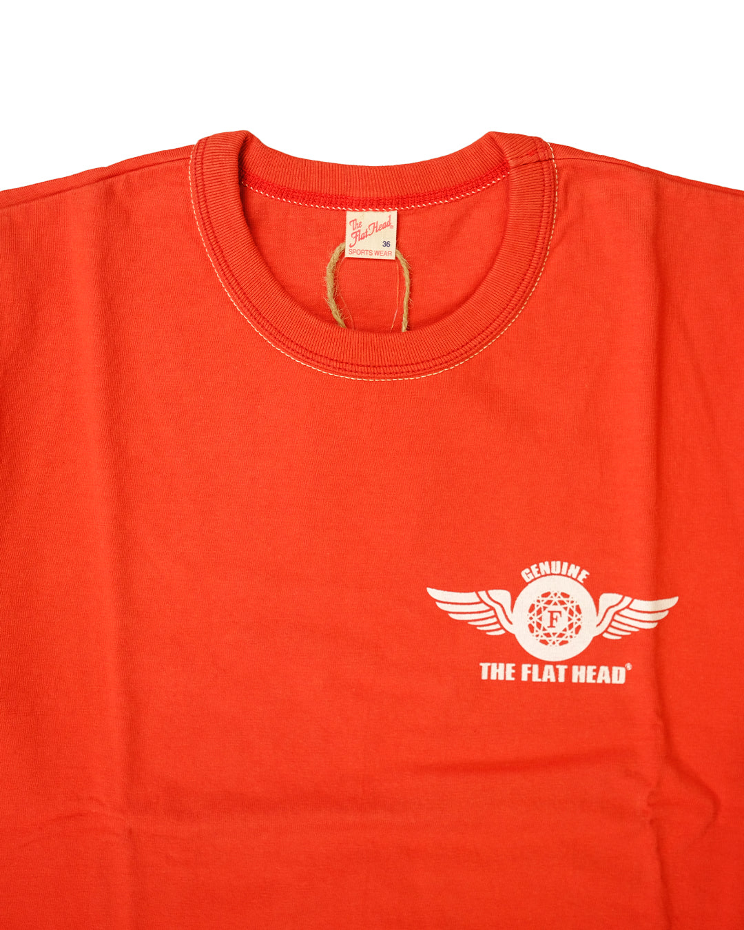 The Flat Head T-Shirt THC 119W TRADEMARK RED