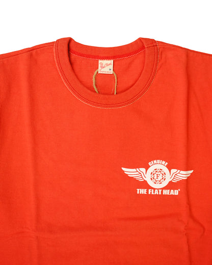 The Flat Head T-Shirt THC 119W TRADEMARK RED