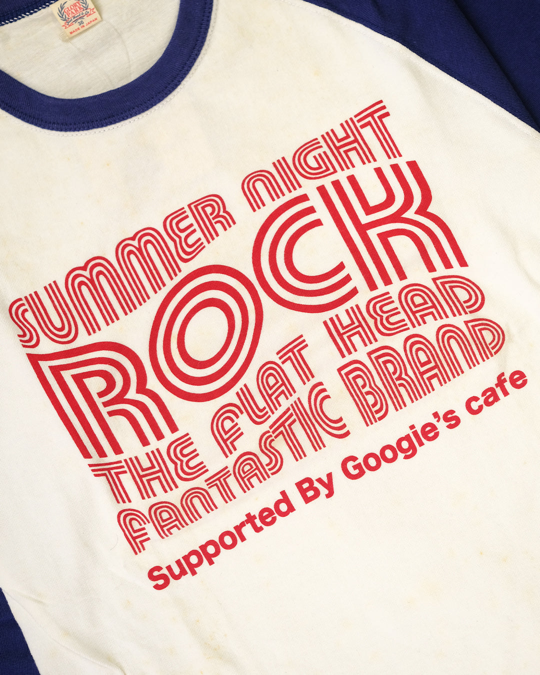 The Flat Head T-Shirt BR-14W ROCK WHITE NAVY