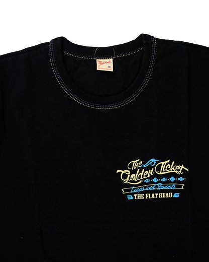 The Flat Head T-Shirt THC 163W GOLDEN TICKET BLACK
