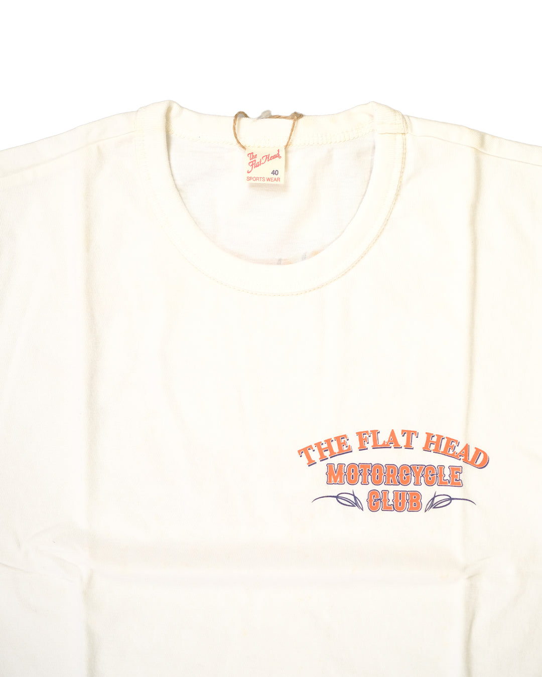 The Flat Head T-Shirt THC 164W FHMC WHITE ORANGE