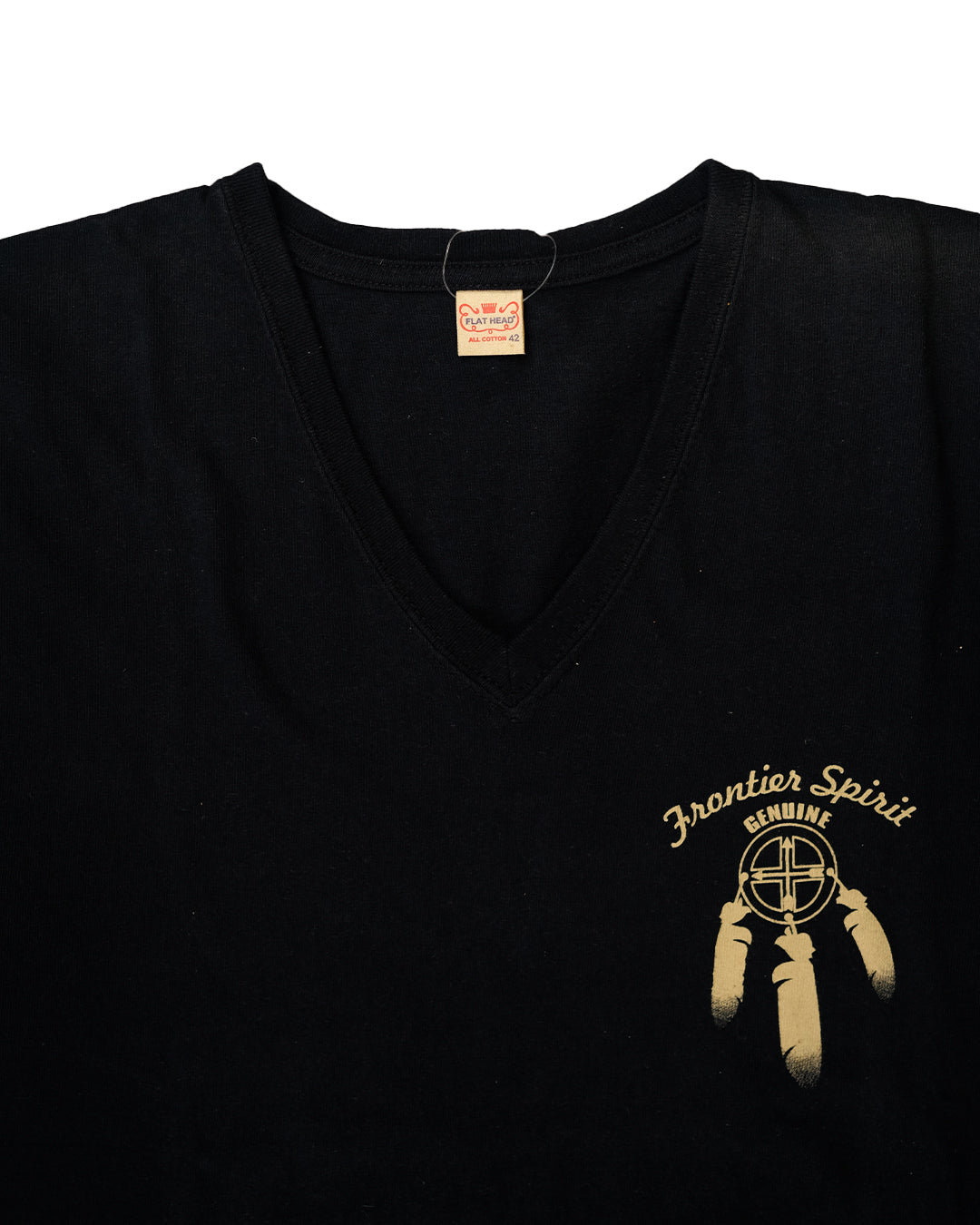 The flat head Tshirt Frontier spirit genuine black