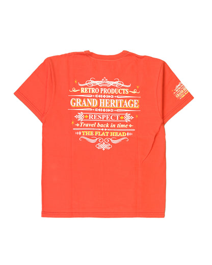 The Flat Head T-Shirt THC 157W RESPECT ORANGE