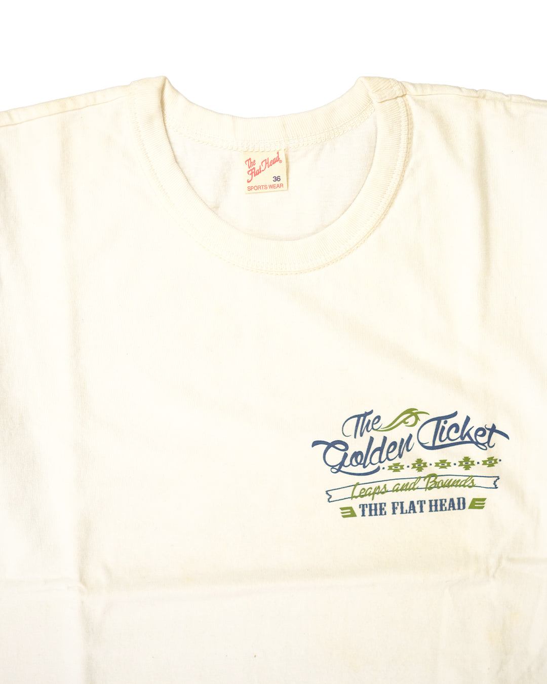 The Flat Head T-Shirt THC 163W GOLDEN TICKET WHITE