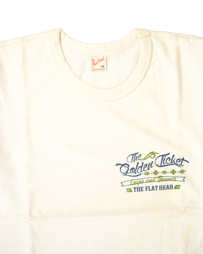 The Flat Head T-Shirt THC 163W GOLDEN TICKET WHITE