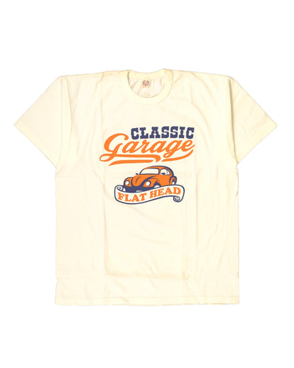The Flat Head T-Shirt TD-58W CLASSIC GARAGE WHITE