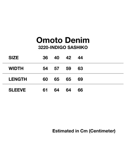 OMOTO DENIM 3220 12oz CUBE SASHIKO DENIM TYPE 2 JACKET