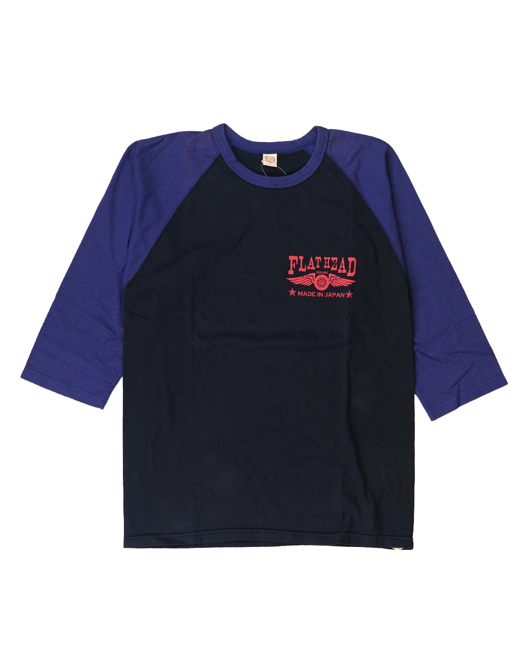 The Flat Head T-Shirt BR-16W DURABLE WEAR BLACK NAVY