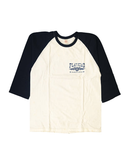 The Flat Head T-Shirt BR-16W DURABLE WEAR WHITE BLACK
