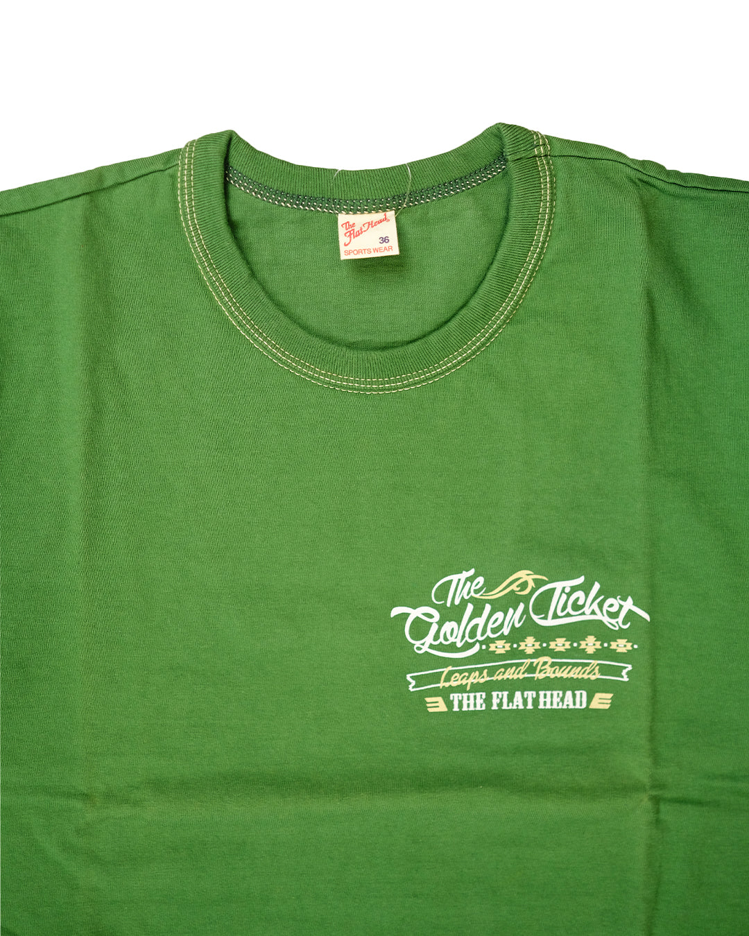 The Flat Head T-Shirt THC 163W GOLDEN TICKET GREEN