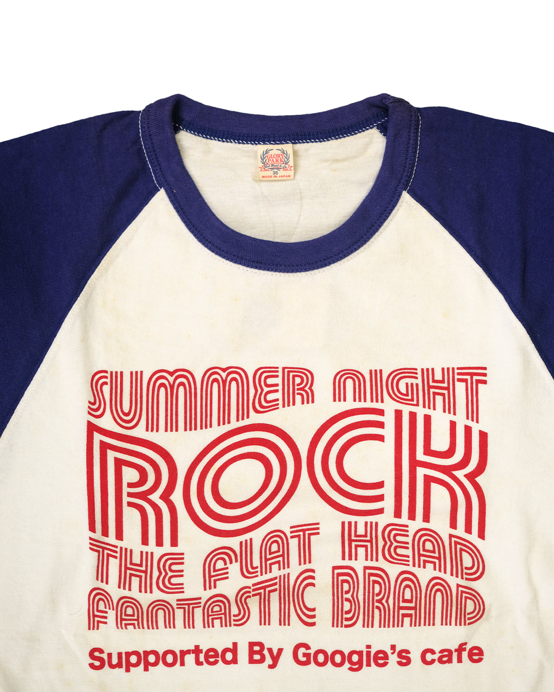 The Flat Head T-Shirt BR-14W ROCK WHITE NAVY
