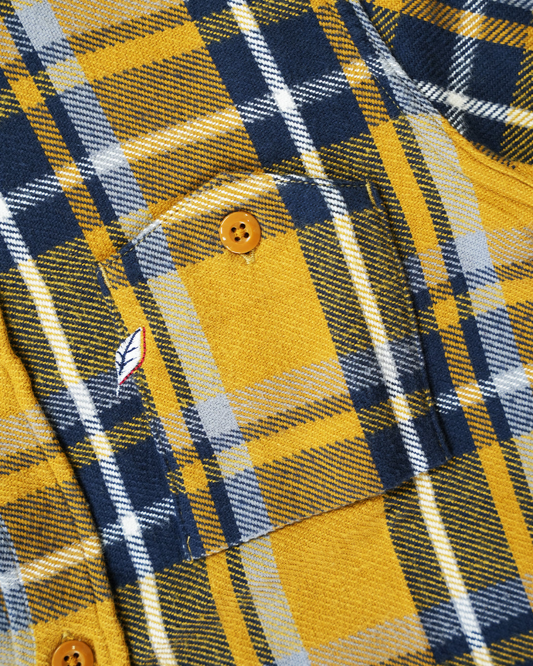 Pure Blue Japan Check Shirt 2222 Camel