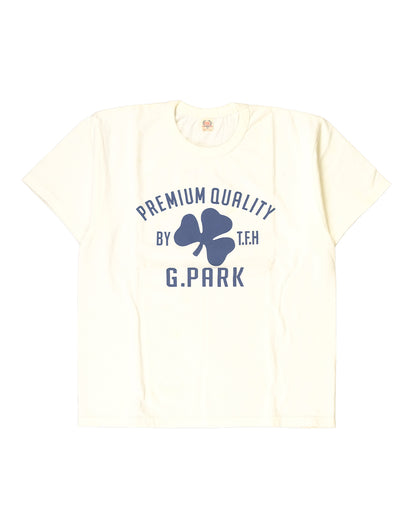 The Flat Head T-Shirt TD-44W G PARK WHITE