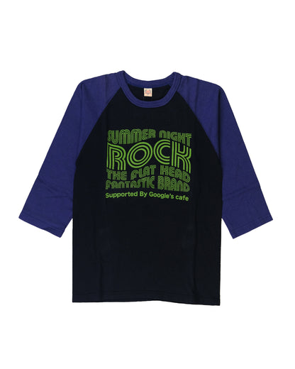 The Flat Head T-Shirt BR-14W ROCK BLACK NAVY
