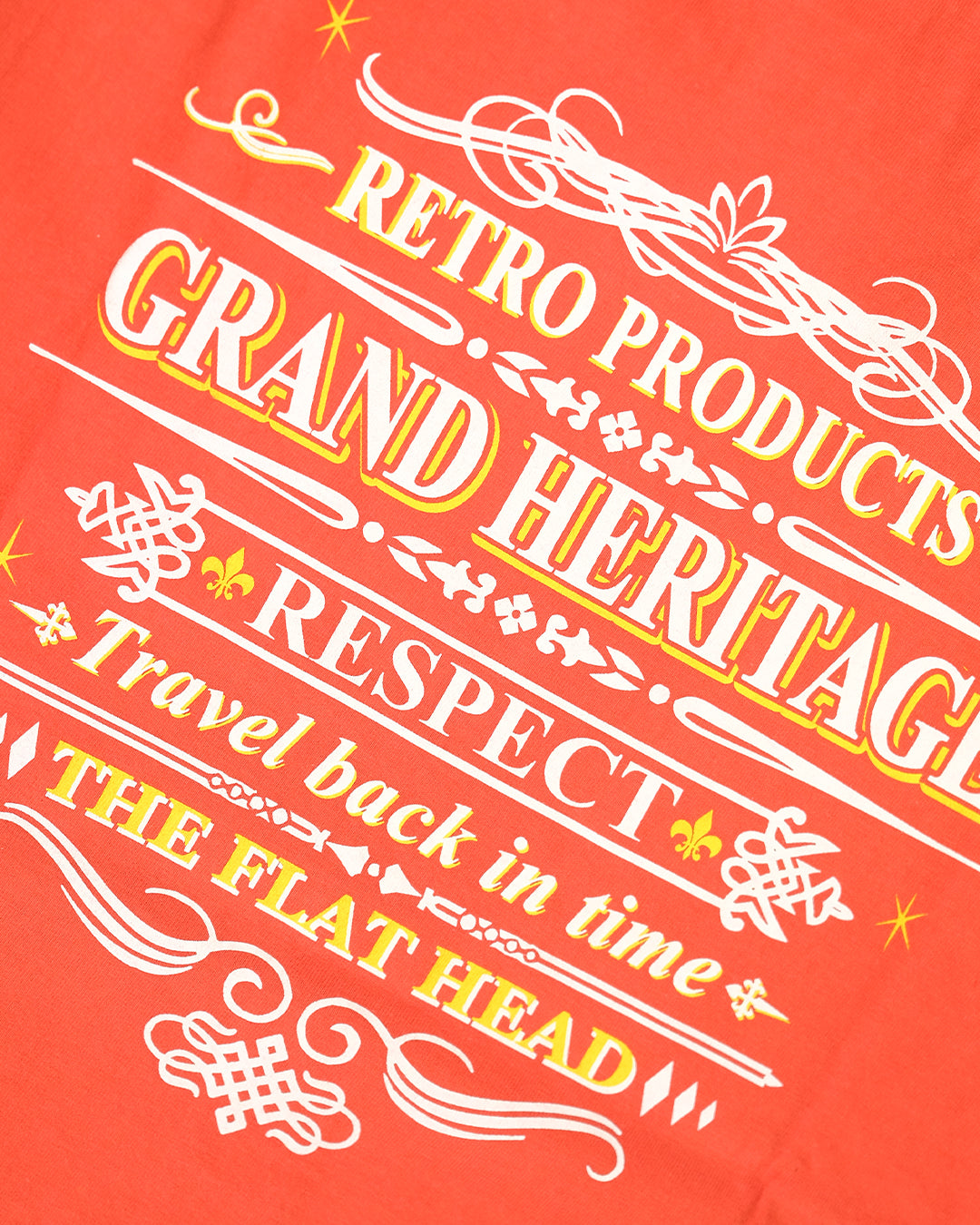 The Flat Head T-Shirt THC 157W RESPECT ORANGE