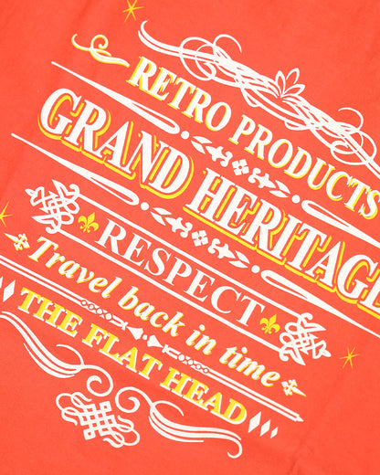 The Flat Head T-Shirt THC 157W RESPECT ORANGE