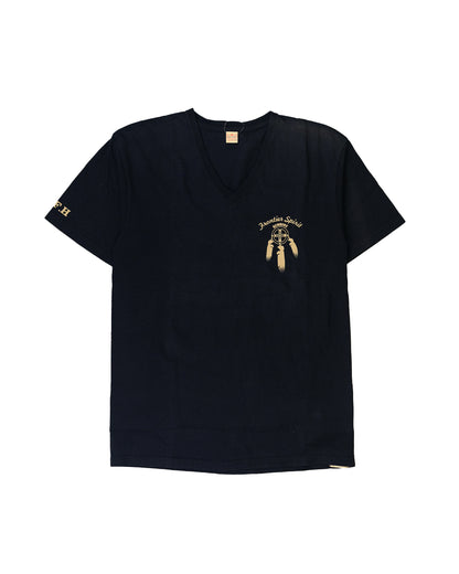 The flat head Tshirt Frontier spirit genuine black