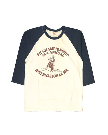 The Flat Head T-Shirt BR-08W FH CHAMP BLACK WHITE