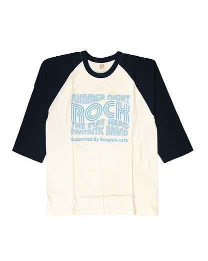 The Flat Head T-Shirt BR-14W ROCK WHITE BLACK