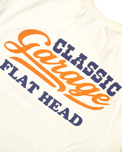 The Flat Head T-Shirt TD-58W CLASSIC GARAGE WHITE