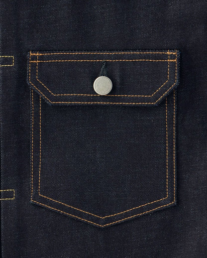 Momotaro Jeans #001 STANDARD TYPE 1 DENIM JACKET 14.7OZ Tokuno Blue MMGJ0001