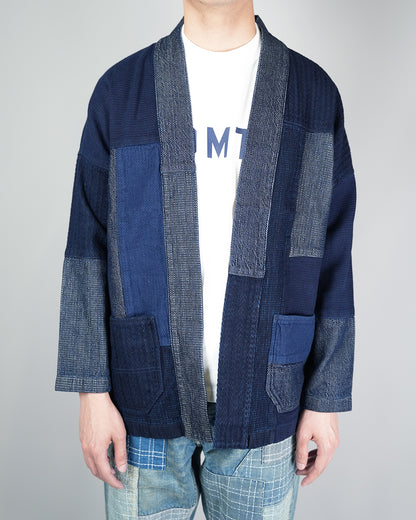 FDMTL PACHWORK HAORI JACKET RINSE FA26/JK11R INDIGO