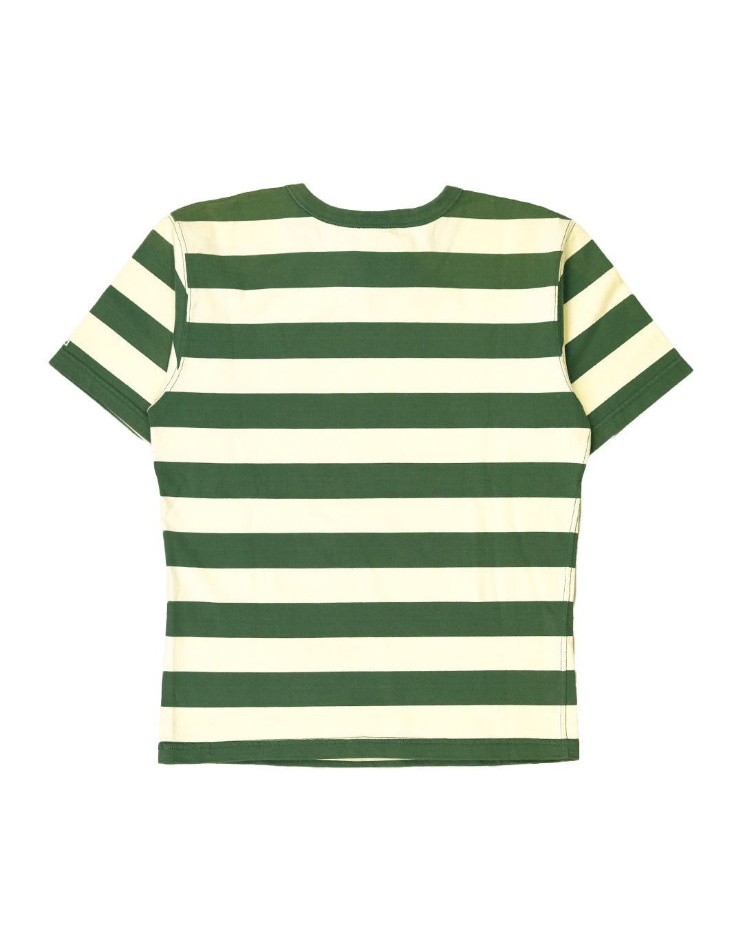 The Flat Head BORDER L/S T-Shirt BT-07W WHITE GREEN