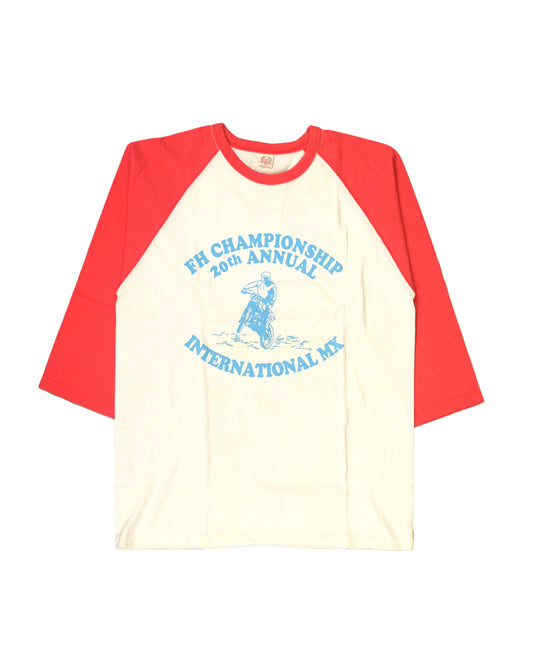 The Flat Head T-Shirt BR-08W FH CHAMP RED WHITE