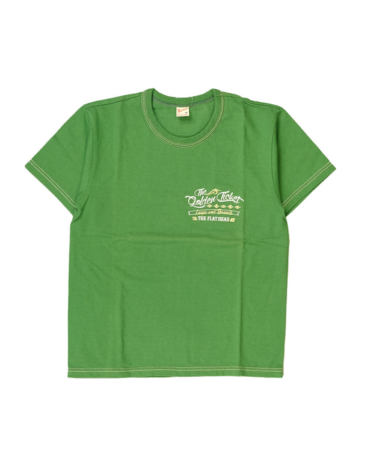 The Flat Head T-Shirt THC 163W GOLDEN TICKET GREEN