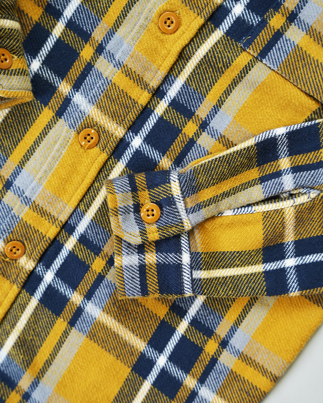 Pure Blue Japan Check Shirt 2222 Camel