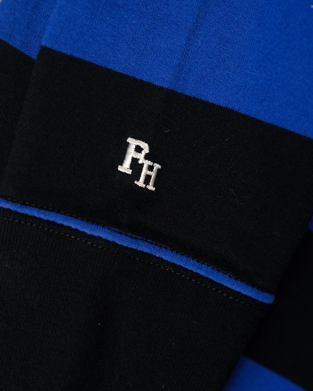 The Flat Head BORDER L/S T-Shirt BTL-08W BLACK BLUE  Size M