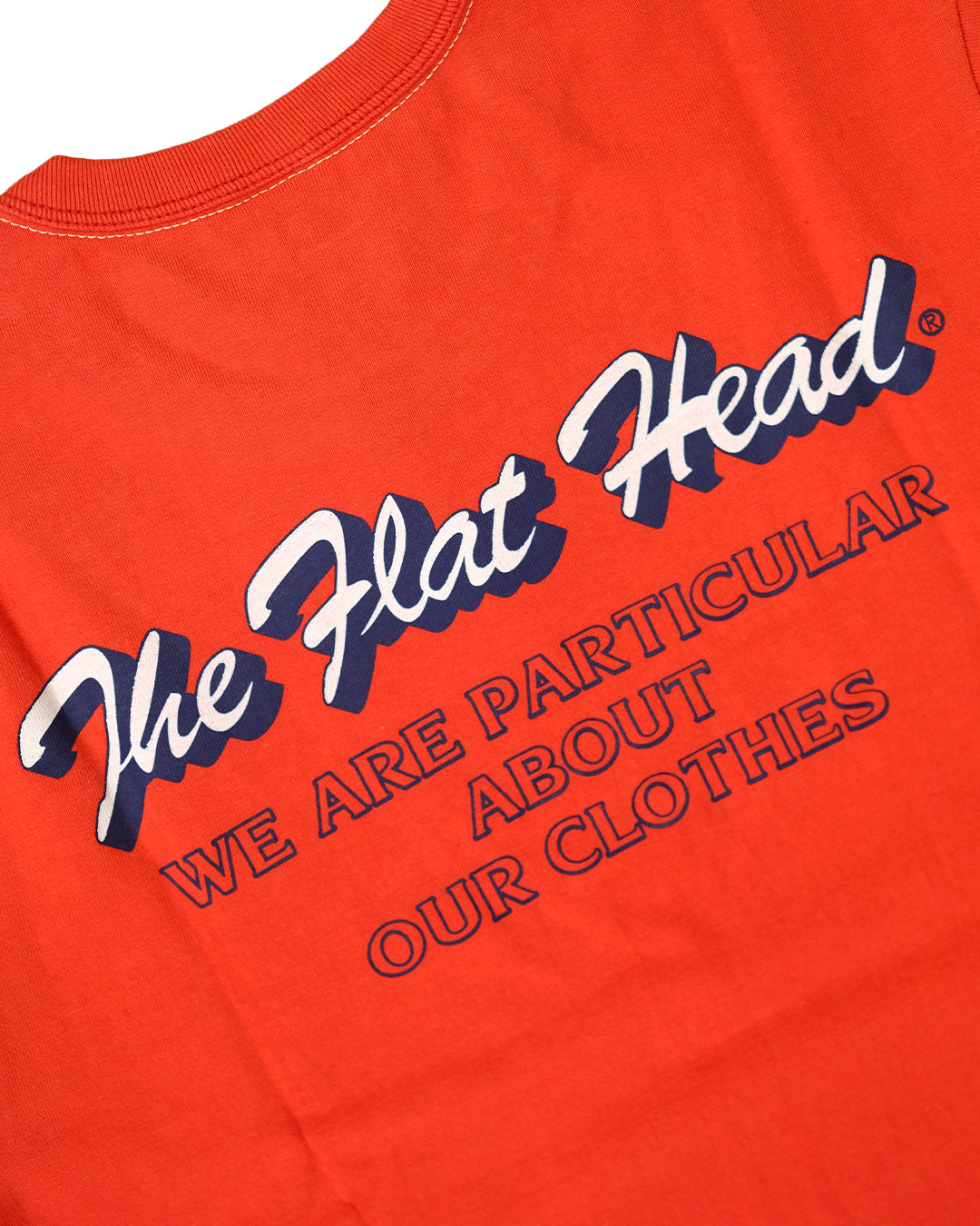 The Flat Head T-Shirt THC 119W TRADEMARK RED
